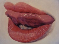 a painting of a woman's lips